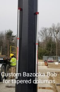 Custom Bazooka Plumb Bob used for tapered columns